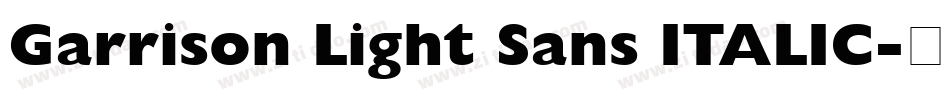 Garrison Light Sans ITALIC字体转换